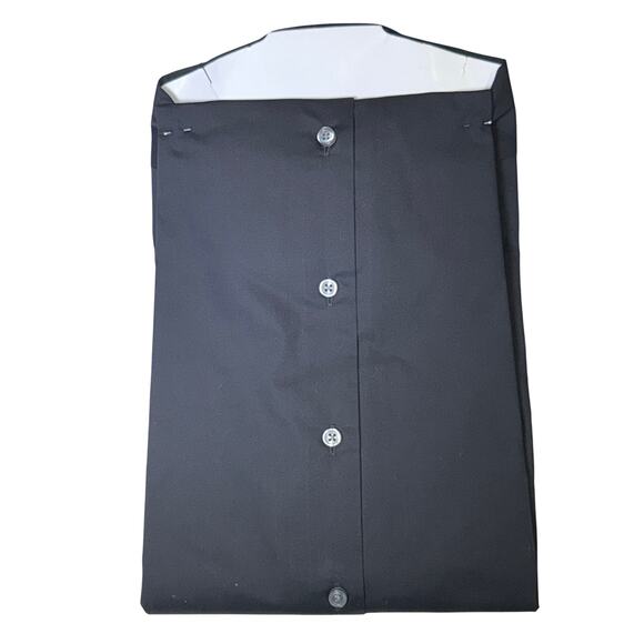 Club Room Men's Regular-Fit solid Dress Shirt, deep black small neck $50 - Picture 2 of 4